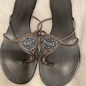 Nine West sandals with rhine stones of grey and blue